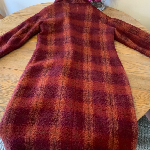 TOMBOLINI lined wool plaid coat/adjustable length sleeves/8???pit to pit=19 - Picture 10 of 11